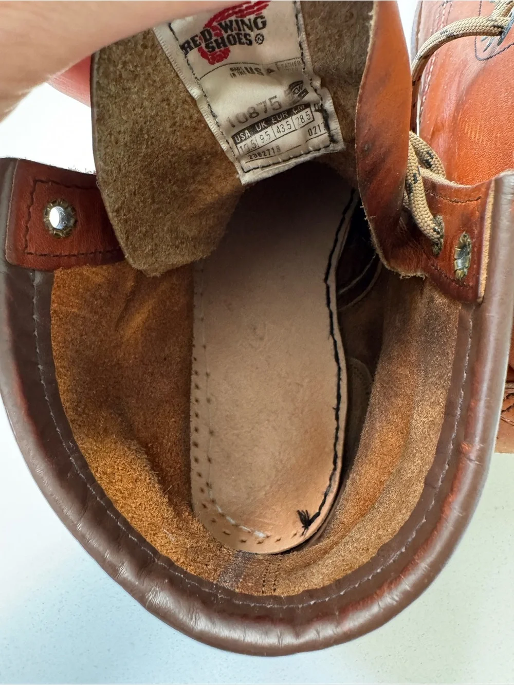 Men's Red Wing Brown Leather Moc Toe Work Boots